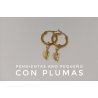 PENDIENTES ARO PEQUEÑO PLUMAS