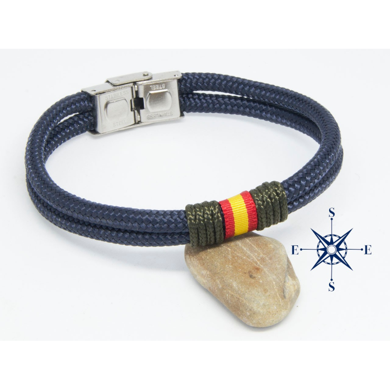 PULSERA DOBLE CABO 4MM  BANDERA ESPAÑA