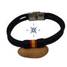 PULSERA DOBLE CABO 4MM  BANDERA ESPAÑA